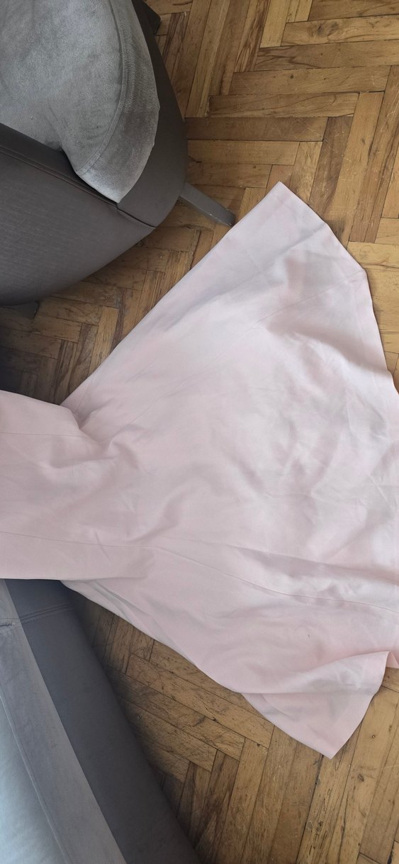 Pudra Renk Uzun Kollu Abiye Elbise - Görsel 5