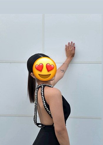 Dört detaylı Uzun Siyah halter yaka Gotik Kadın Elbise - Görsel 2