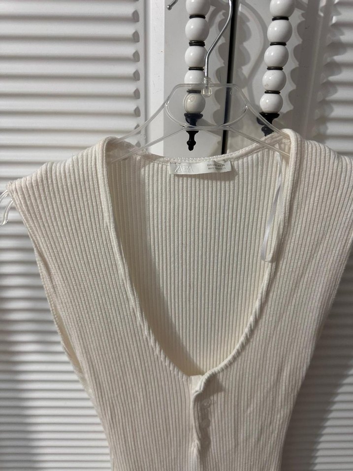 V Yaka Kolsuz Uzun triko Elbise - Görsel 2