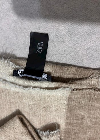 Bej Keten Pilili Kadın Şal - Görsel 2