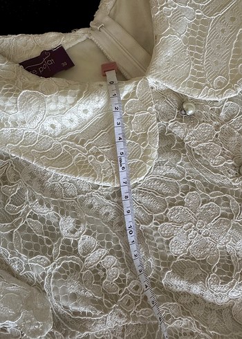 Gamze polat tesettür ekru kupür abiye 38 beden - Görsel 14
