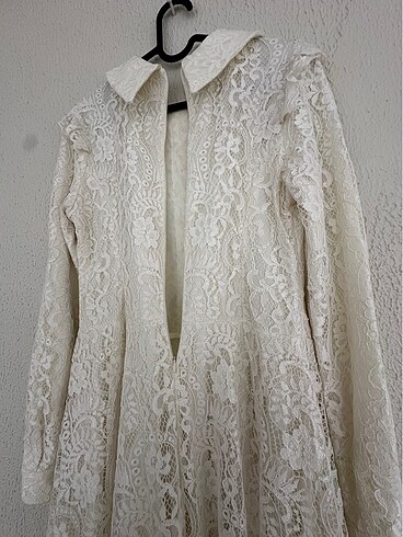 Gamze polat tesettür ekru kupür abiye 38 beden - Görsel 5