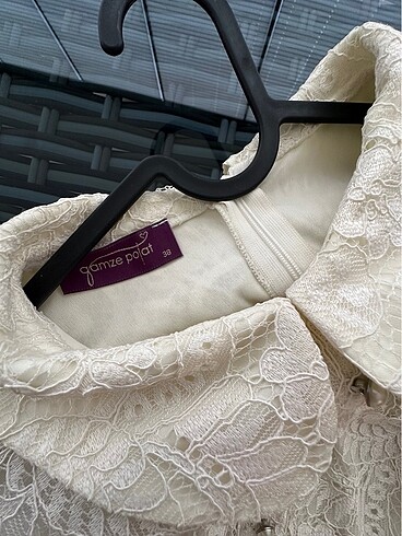 Gamze polat tesettür ekru kupür abiye 38 beden - Görsel 6