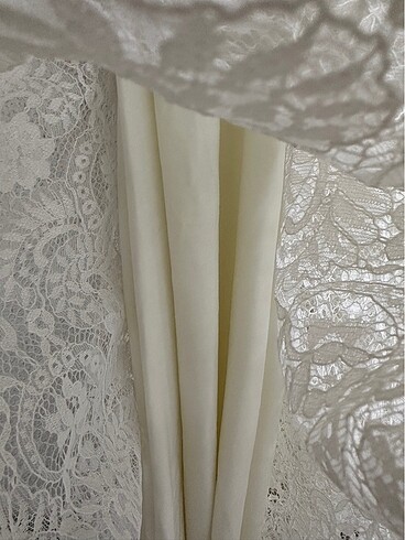 Gamze polat tesettür ekru kupür abiye 38 beden - Görsel 9