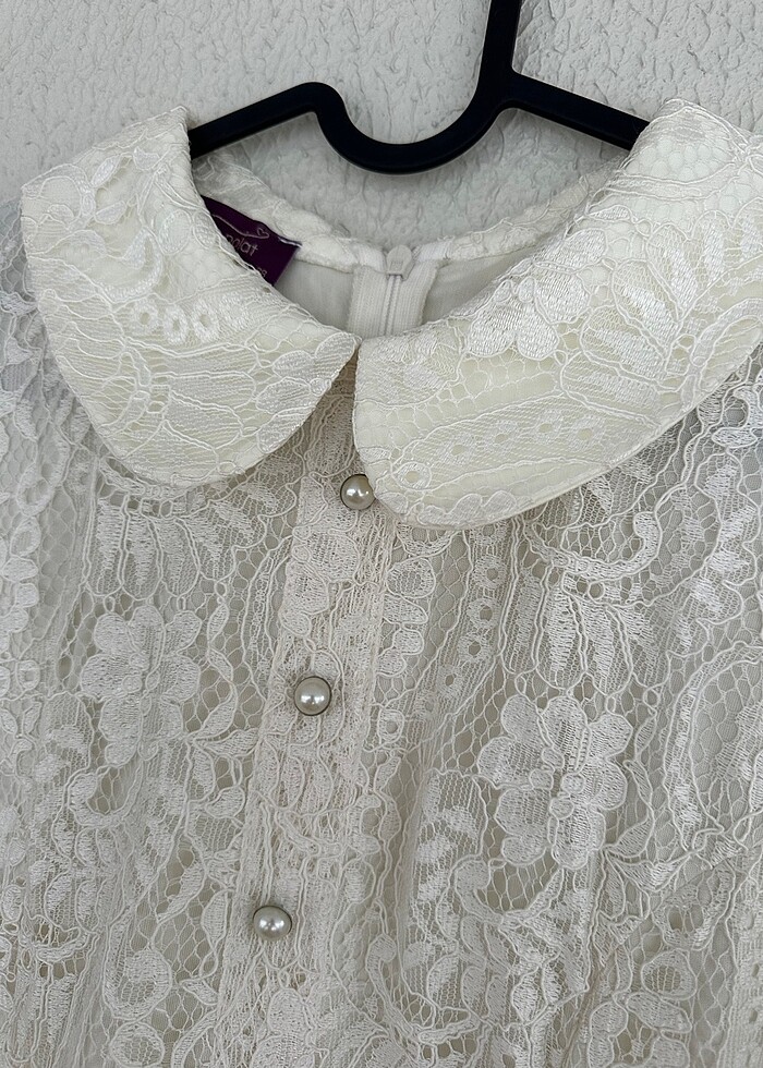 Gamze polat tesettür ekru kupür abiye 38 beden - Görsel 3