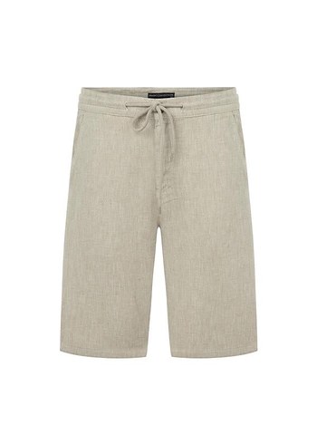 MUDO COLLECTION Erkek Bej Keten Şort - Görsel 2