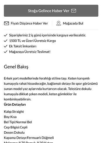 MUDO COLLECTION Erkek Bej Keten Şort - Görsel 3