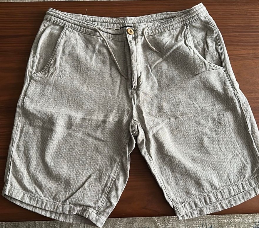 MUDO COLLECTION Erkek Bej Keten Şort - Görsel 5