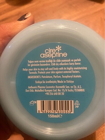 Beden CİRE ASEPTİNE VAZELİN