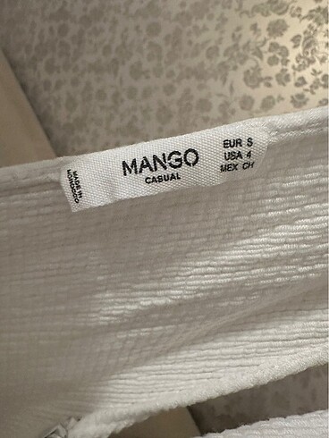 s Beden Mango beyaz mini elbise