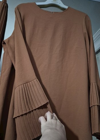 Bej Uzun Kollu Piliseli Kadın Takım - Görsel 3