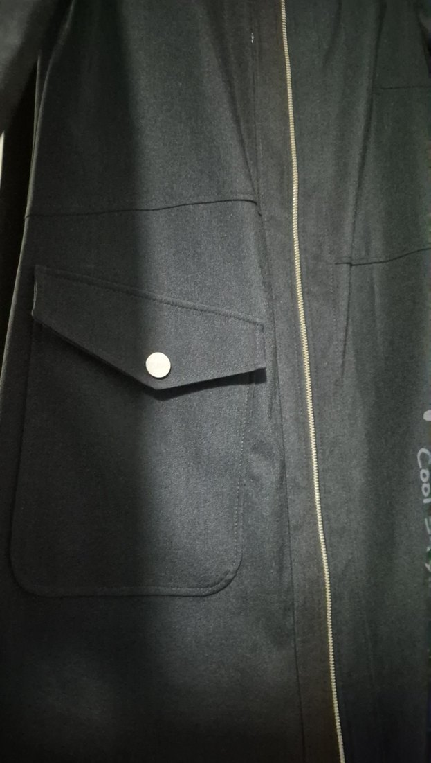 Kadın Siyah Uzun Fermuarlı Spor Kap - Görsel 3