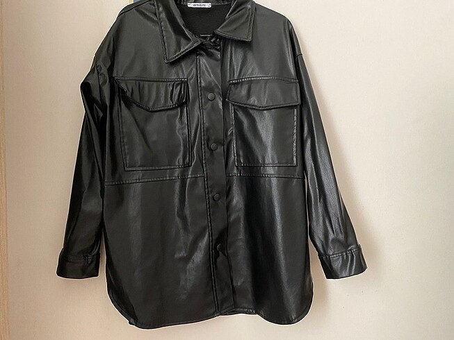 Oversize Deri ceket