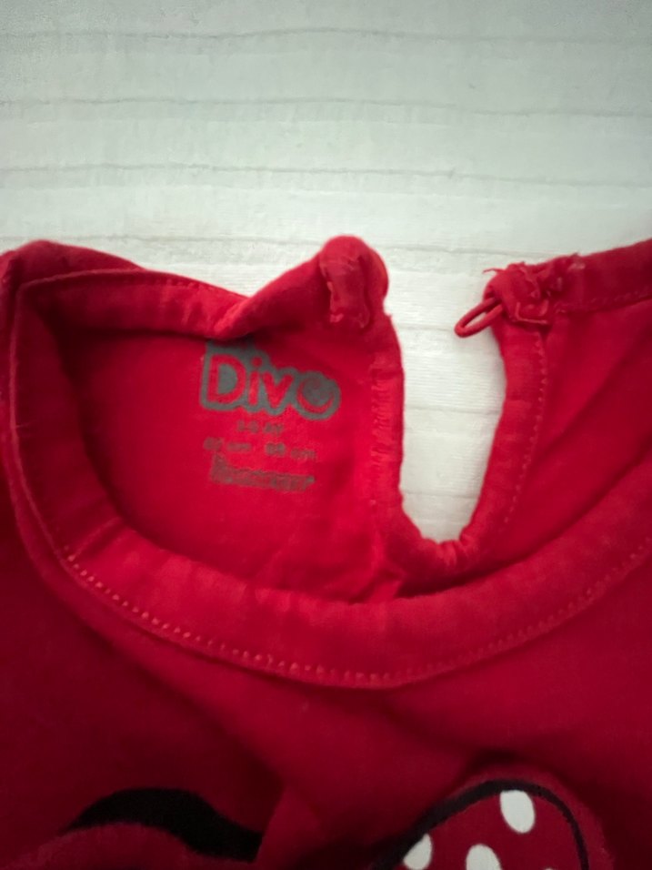 Kız Çocuk Kırmızı Kısa Kollu Tişört - Görsel 2