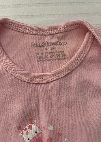 Pembe Uzun Kollu Bebek Çıtçıtlı Body - Görsel 2