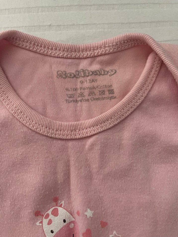 Pembe Uzun Kollu Bebek Çıtçıtlı Body - Görsel 2