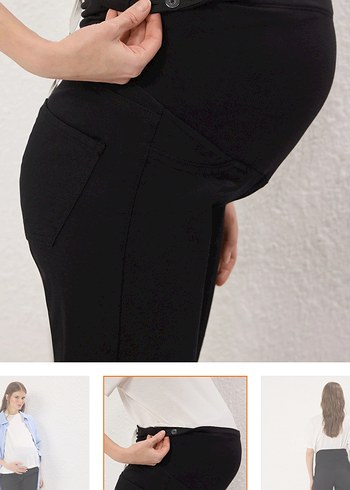 Siyah Hamile Kot Pantolon Rahat Kesim - Görsel 2
