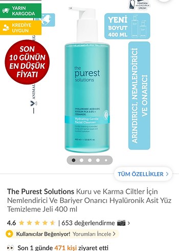 The Purest Solutions Nemlendirici Yüz Temizleyici - Görsel 3