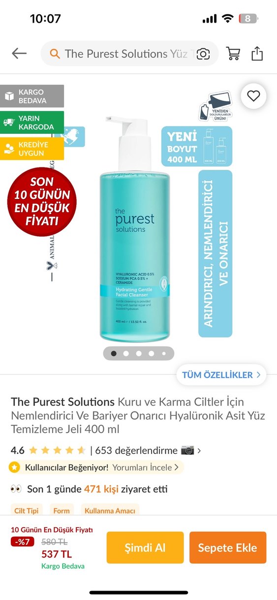 The Purest Solutions Nemlendirici Yüz Temizleyici - Görsel 3