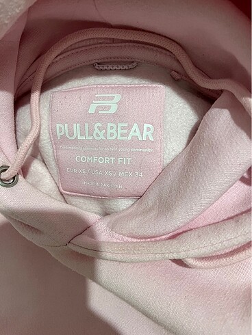 xs Beden pembe Renk Pullandbear sweatshirt