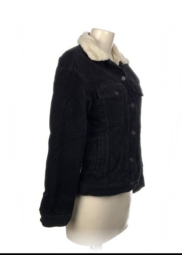 Pull & Bear içi kürklü sıcak tutan kış ceketi mont kot görünümlü - Görsel 4