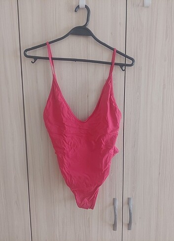 Zara Askılı mayo zara high raise pembe ahududu