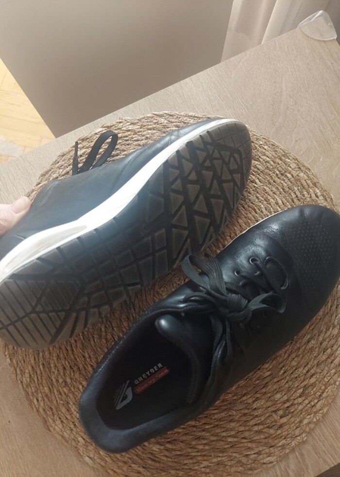 Hakiki deri greyder ayakkabı sneaker spor ayakkabı memory foam - Görsel 4