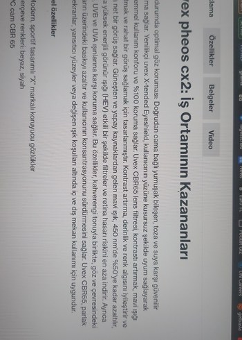 Uvex Pheos CX2 iş Güvenliği koruyucu gözlük - Görsel 8