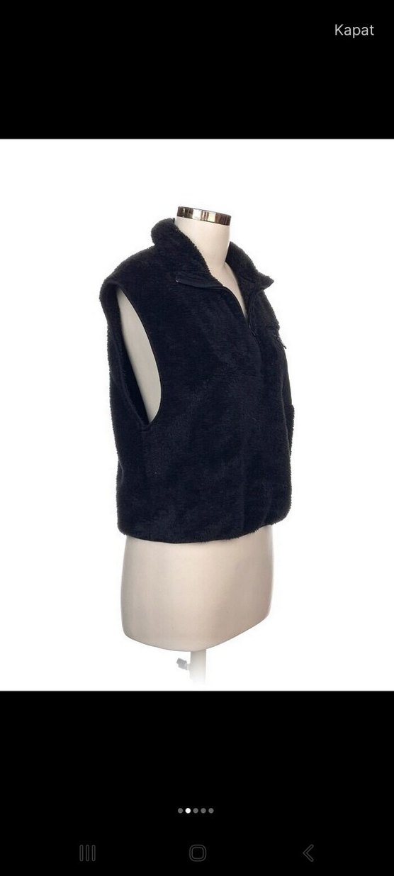 h&m Siyah Fermuarlı Kadın Polar Yelek - Görsel 2