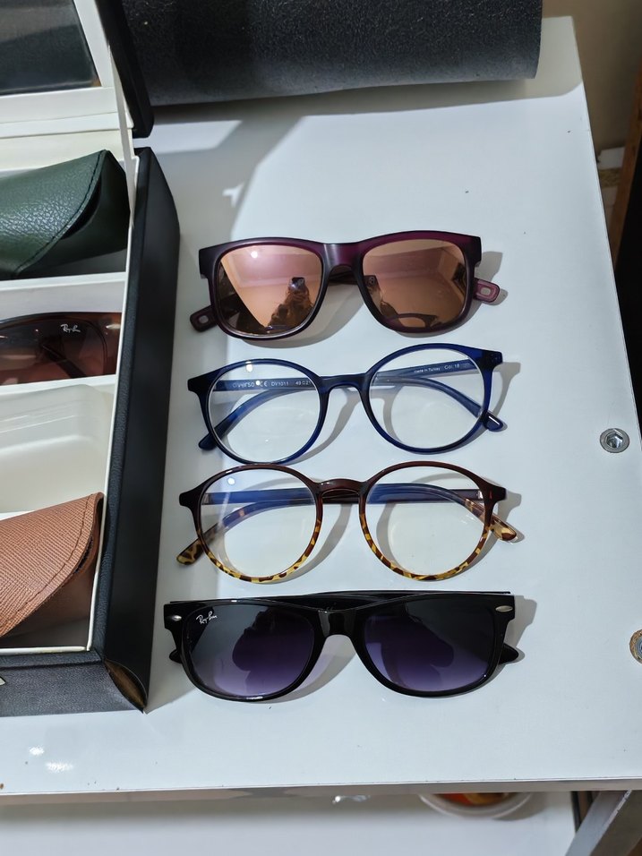 Kadın Çok Renkli Transparan Gözlük güneş gözlüğü mavi ışık - Görsel 2