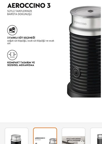 Nespresso Aeroccino Süt Köpürtücü köpürtme makinesi Siyah - Görsel 4