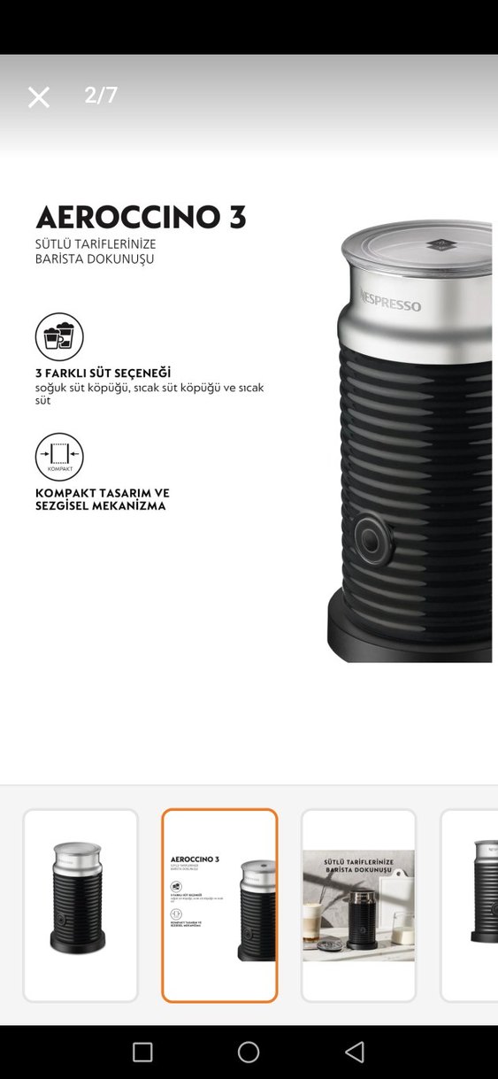 Nespresso Aeroccino Süt Köpürtücü köpürtme makinesi Siyah - Görsel 4