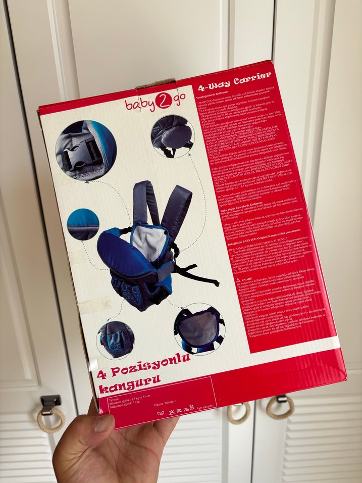 Baby2go Gri 4 Yönlü Bebek Kanguru - Görsel 3