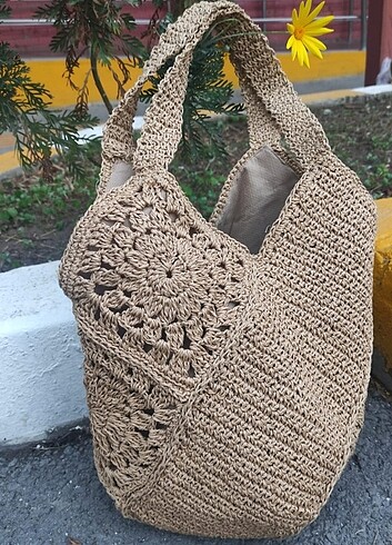  Beden camel Renk Motifli bulmaca çanta 