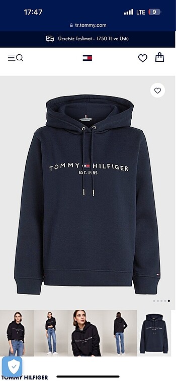 Tommy Hilfiger Lacivert Sweatshirt