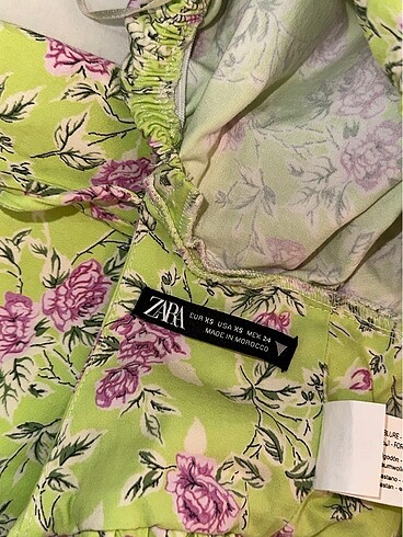 xs Beden Zara yeşil crop