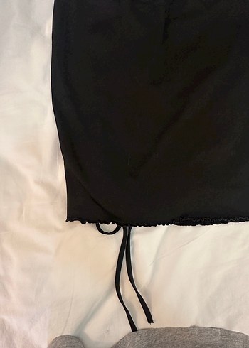 Shein Siyah Büzgülü Mini Etek - Görsel 7