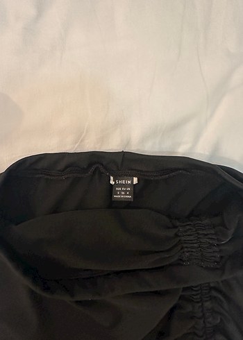 Shein Siyah Büzgülü Mini Etek - Görsel 5