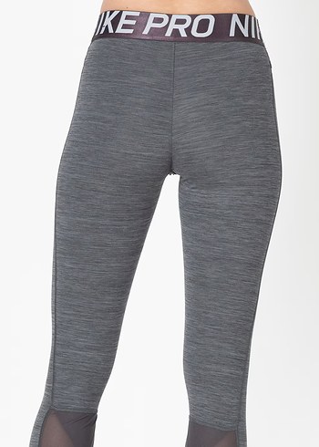 Gri nike pro tayt ve üst spor takımı - Görsel 5