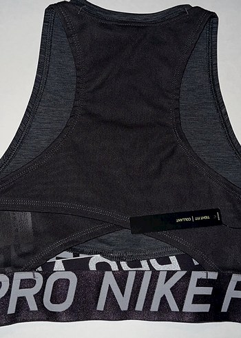 Gri nike pro tayt ve üst spor takımı - Görsel 3