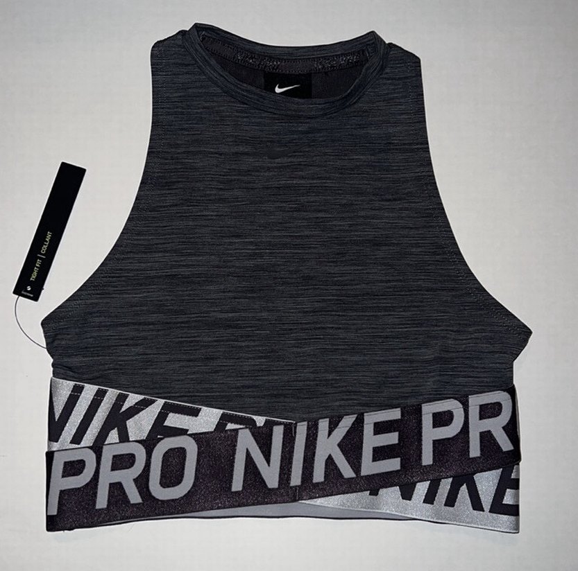 Gri nike pro tayt ve üst spor takımı - Görsel 2
