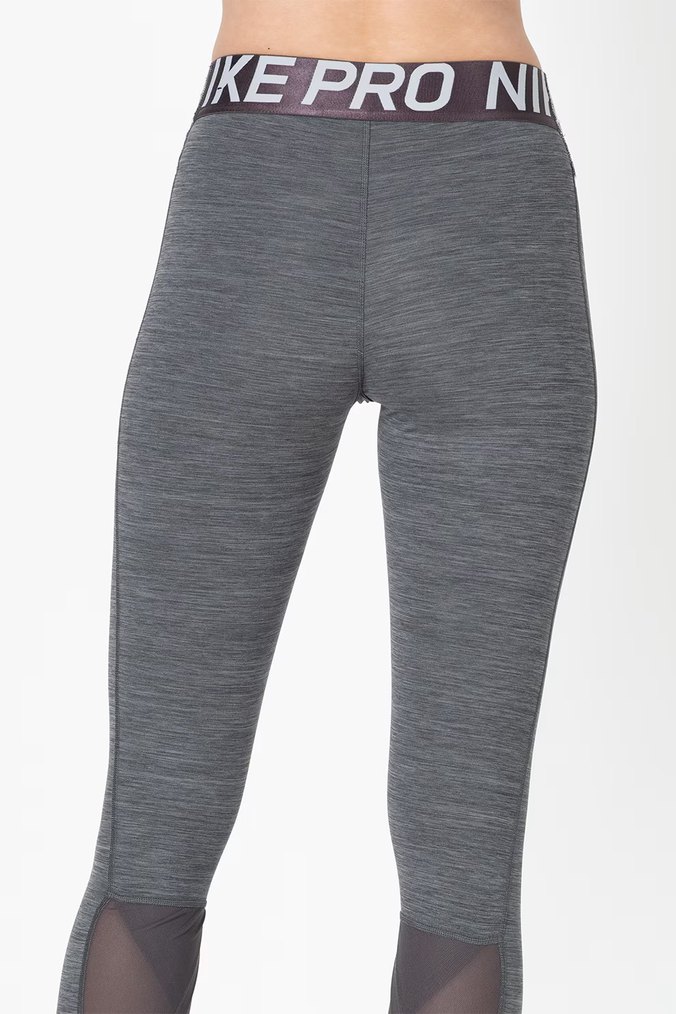 Gri nike pro tayt ve üst spor takımı - Görsel 5
