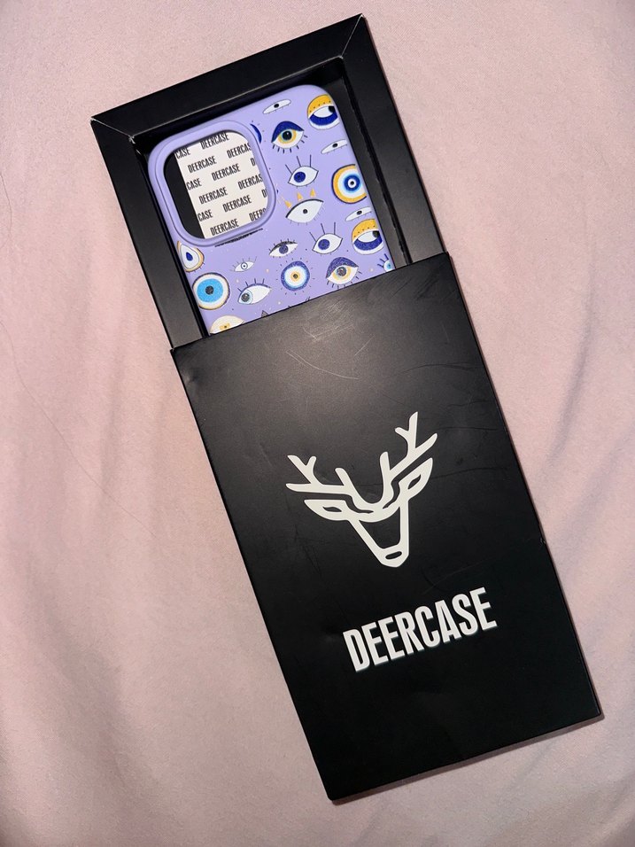 Deer Case Iphone 14 Pro Max Evil Eye Telefon kılıfı - Görsel 3