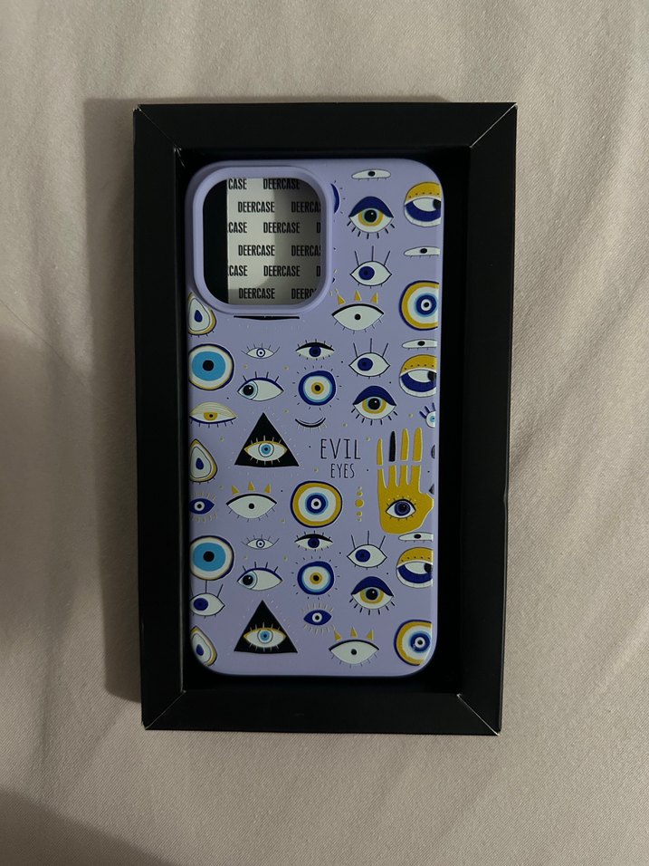 Deer Case Iphone 14 Pro Max Evil Eye Telefon kılıfı - Görsel 2