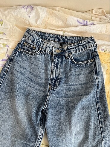 mavi yüksek bel wide leg jeans