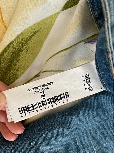 mavi yüksek bel wide leg jeans - Görsel 8