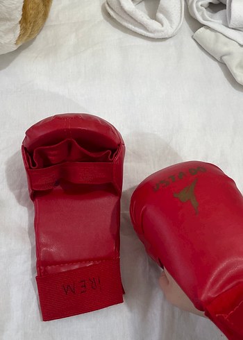 Deri Kırmızı Boks Eldiveni Velcro - Görsel 2