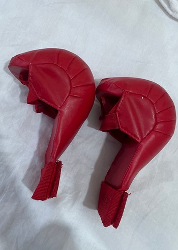 Deri Kırmızı Boks Eldiveni Velcro - Görsel 3