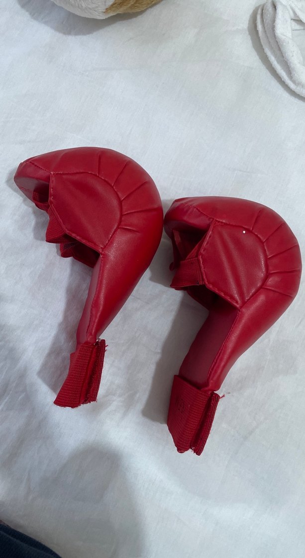 Deri Kırmızı Boks Eldiveni Velcro - Görsel 3