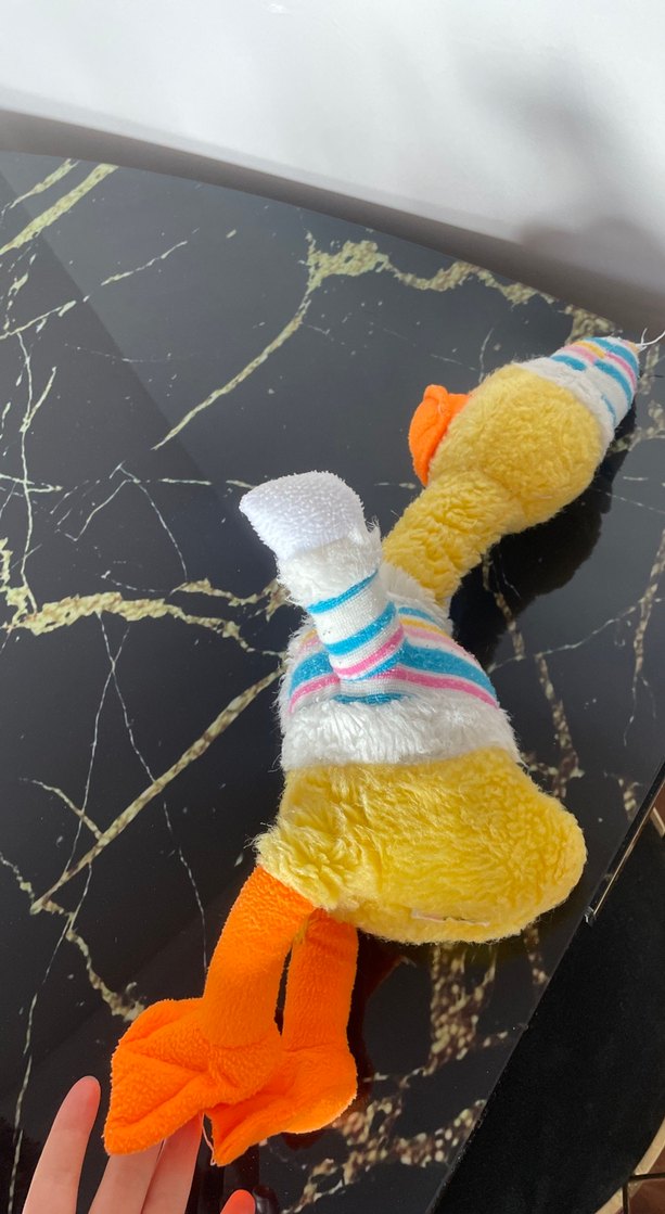 Renkli Çizgili Peluş Ördek Oyuncak - Görsel 2